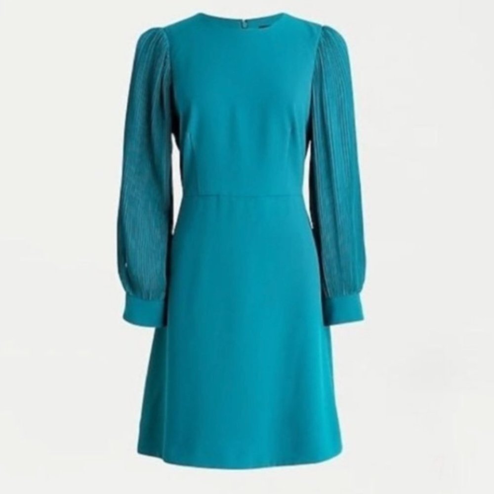 NWT J. Crew Dress - Pleated Sleeve Aline Dress